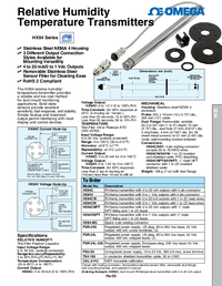 Thumbnail of document Data Sheet - HX94C Temperature/Relative Humidity Conditioner/Transmitter Probe